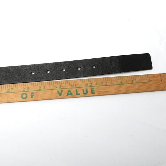 Guess Leather Belt Crystal Rhinestone Buckle Black Silver Bling Logo - Picture 7 of 11